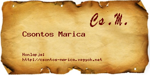 Csontos Marica névjegykártya